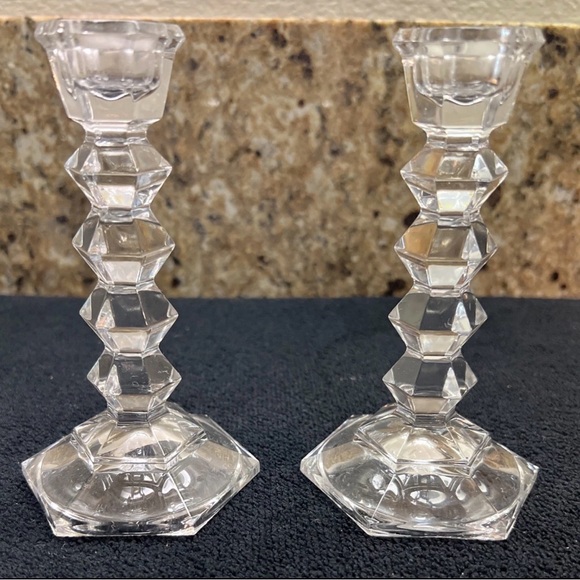 Mikasa Other - Mikasa Glass Taper Candle Holders Set Of 2